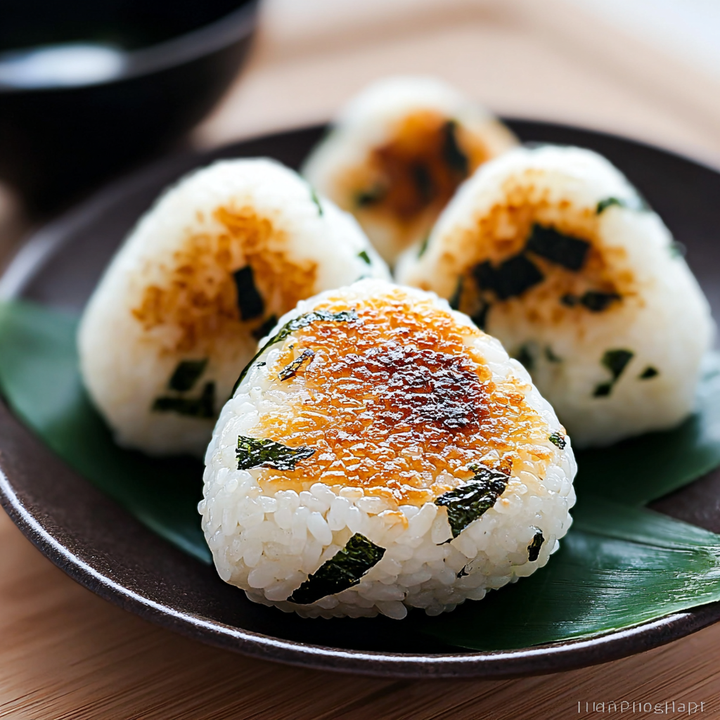onigiri rice ball food photograph 2