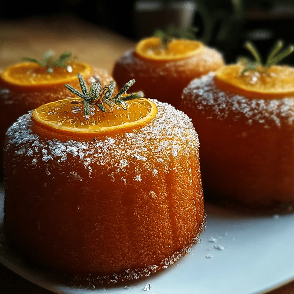 orange ginger honey cakes food photograph 3