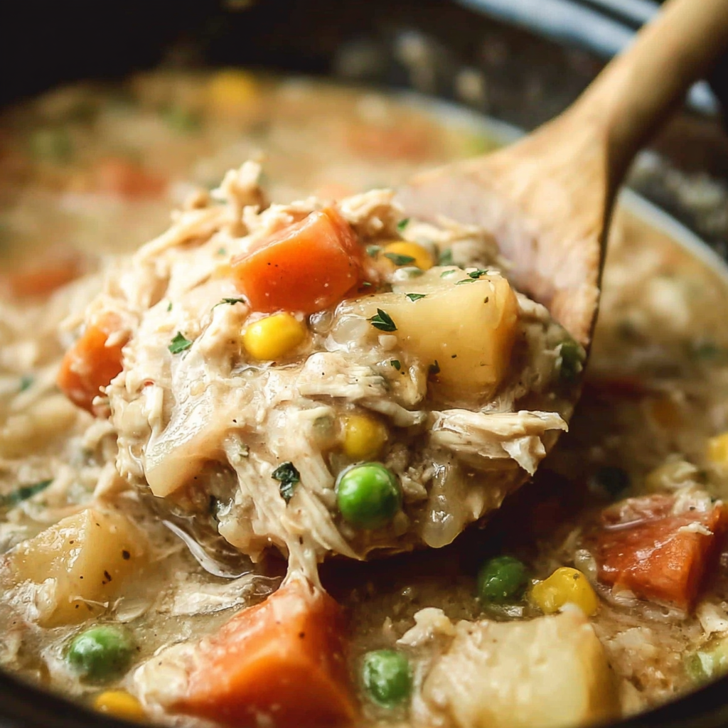 slow cooker chicken pot food photograph 2