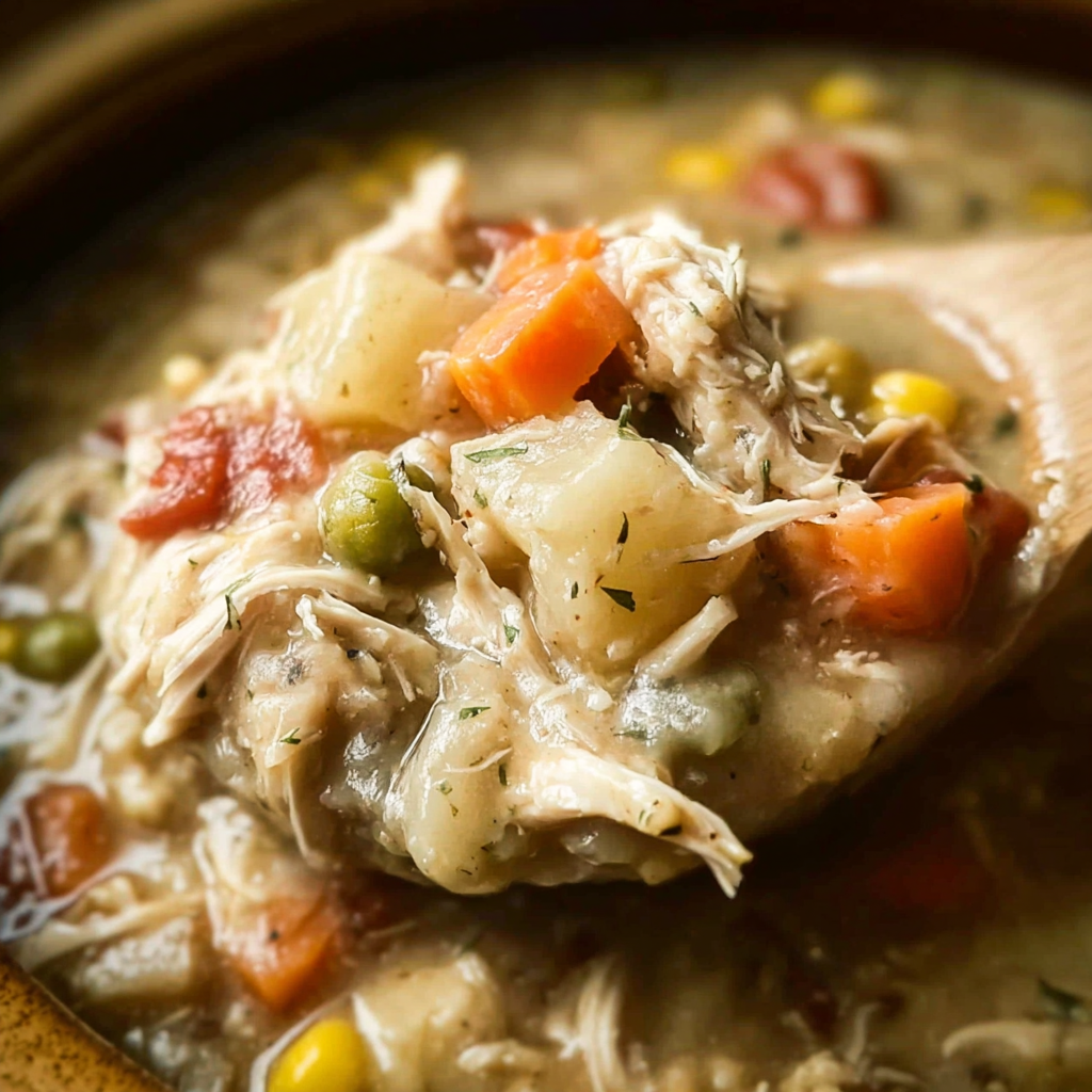 slow cooker chicken pot food photograph 3