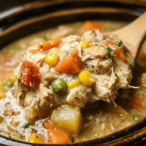 Slow Cooker Chicken Pot Amazing Recipe Ready in 6 Hours