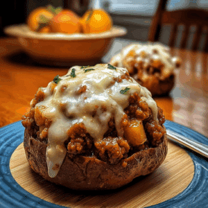 Apple Spiced Stuffed Sweet Potatos