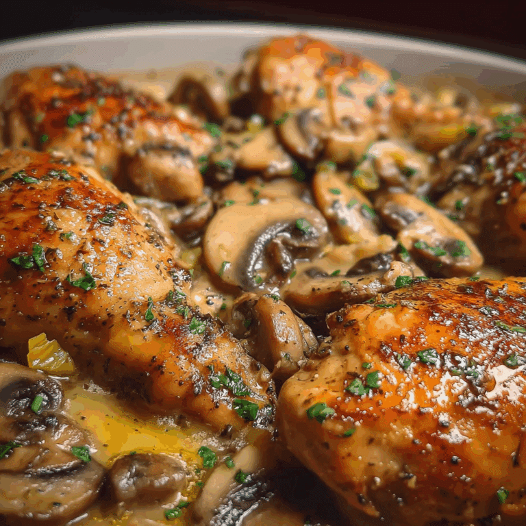 baked chicken mushrooms recipe