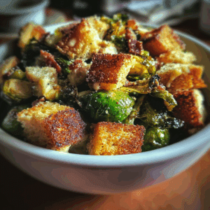 Brussels Sprouts Turkey Panzanella Amazing Fall Salad Recipe