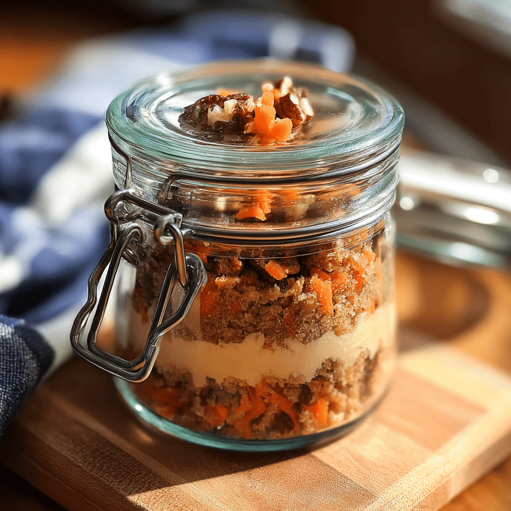 carrot cake jar midjourney photo