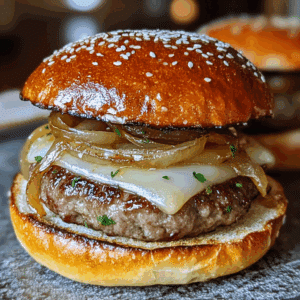 French Onion Burgers: Amazing Gourmet Recipe with Gruyere