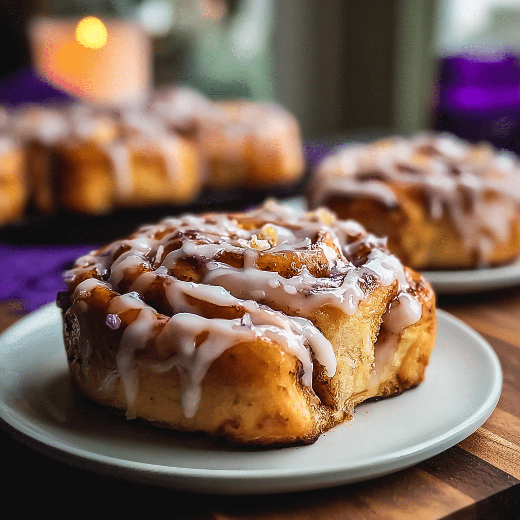 Halloween cinnamon rolls food photograph 3