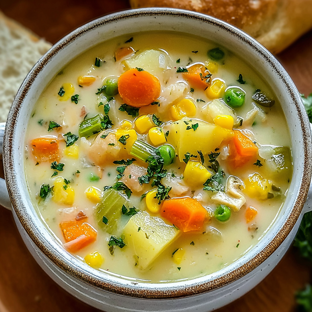 hearty vegan vegetable soup food photograph 3