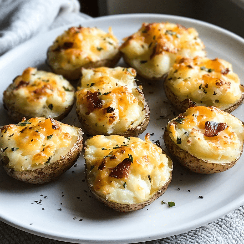 mini stuffed potatoes food photograph 3