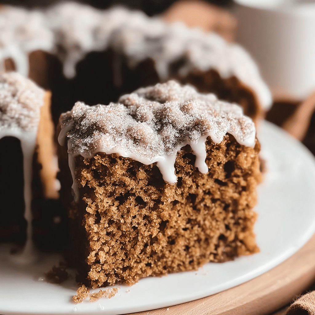 pumpkin coffee cake glaze food photograph 3