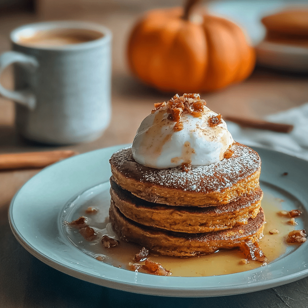 pumpkin spice pancakes food photograph 3