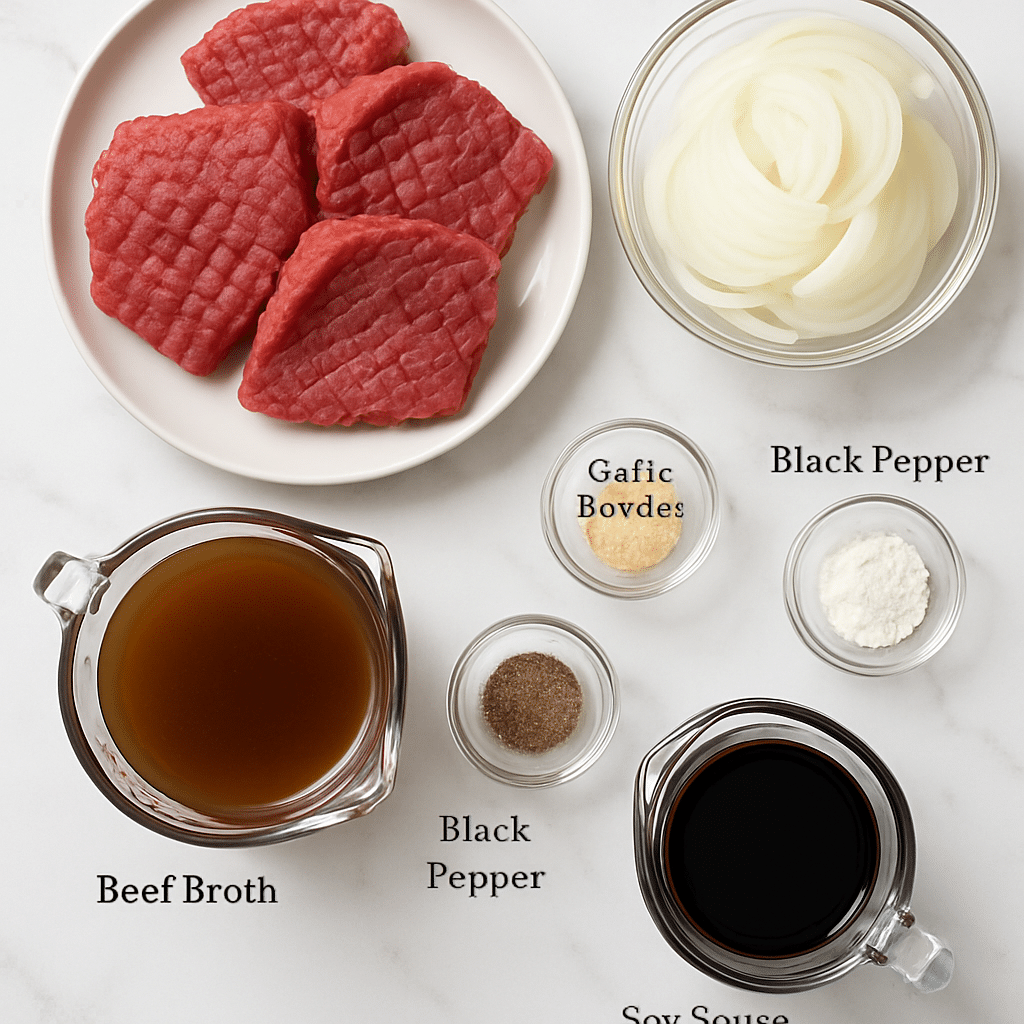 slow cooker cubed steak ingredients photo