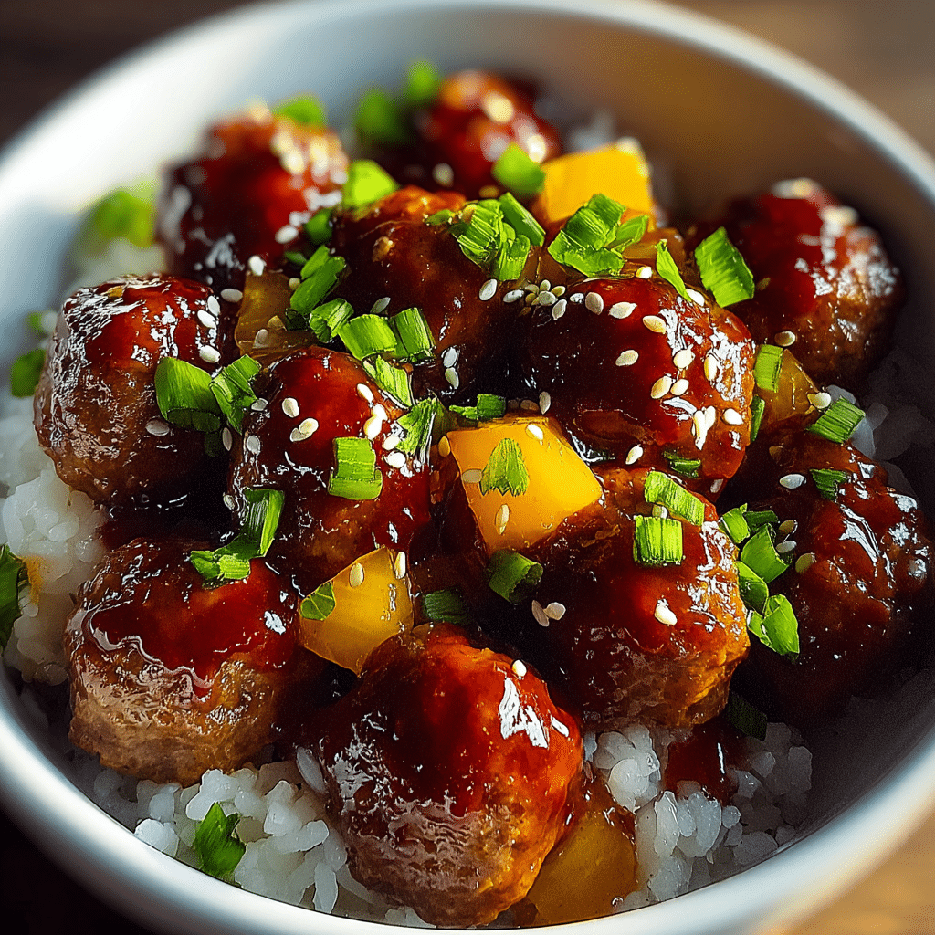 slow cooker teriyaki meatballs food photograph 2