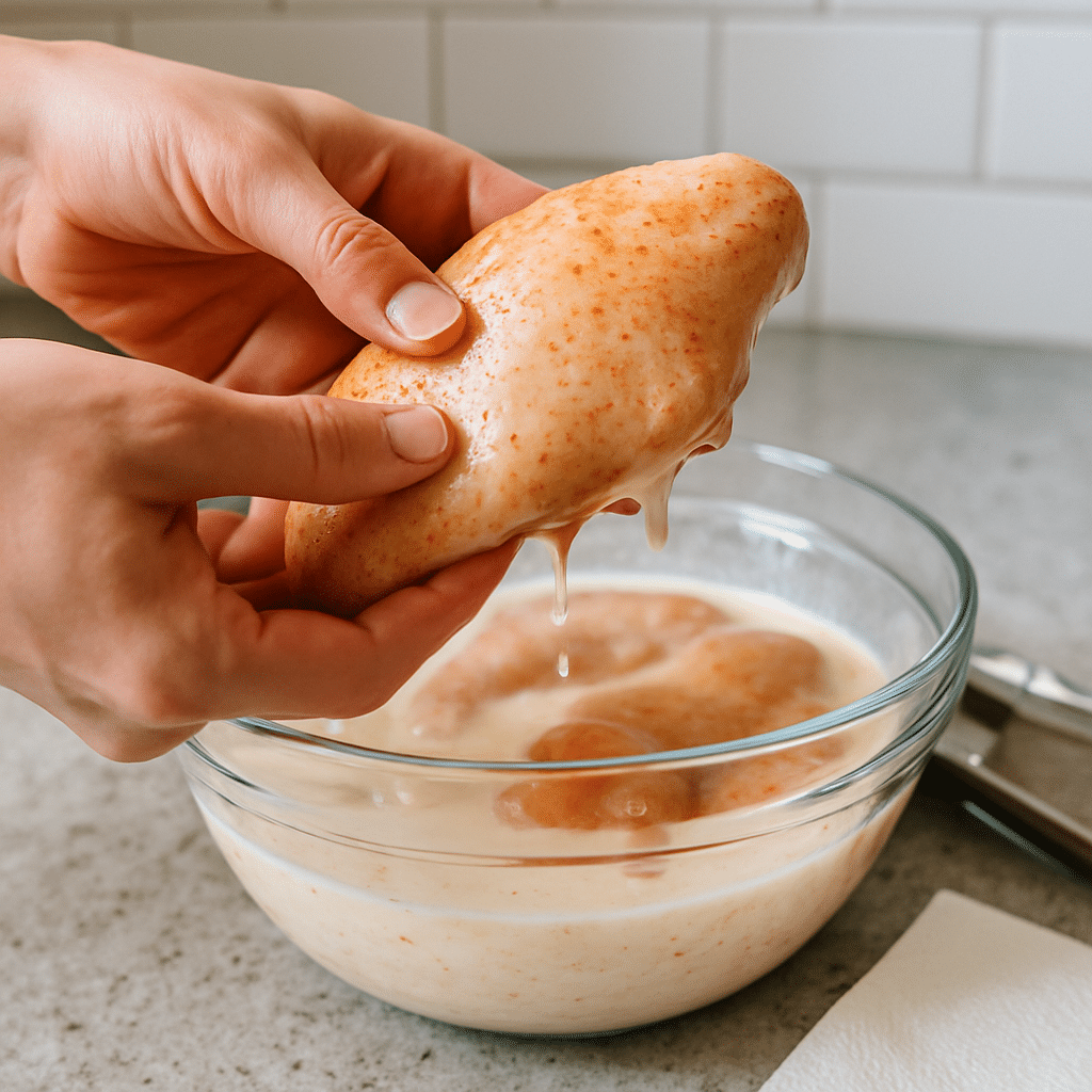 spicy chicken sandwich sauce process photo