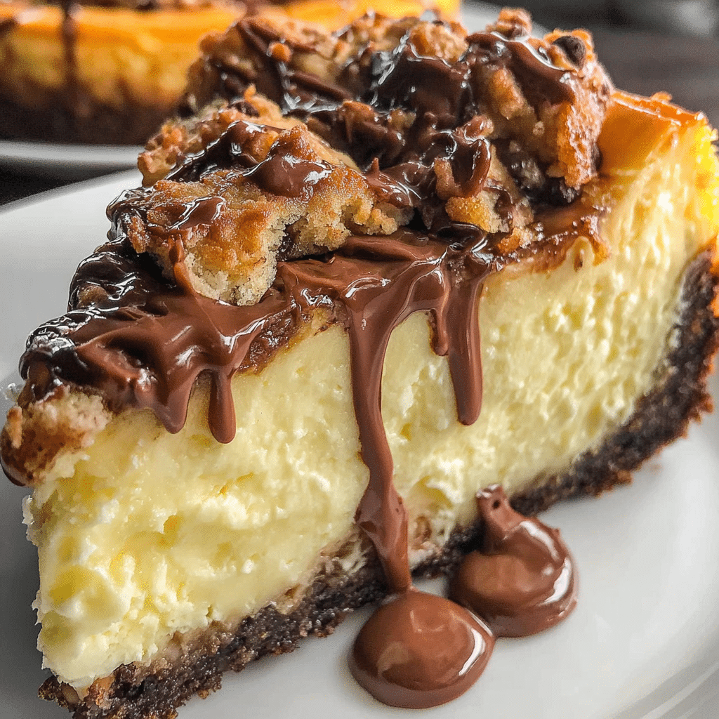 chocolate chip cheesecake midjourney photo