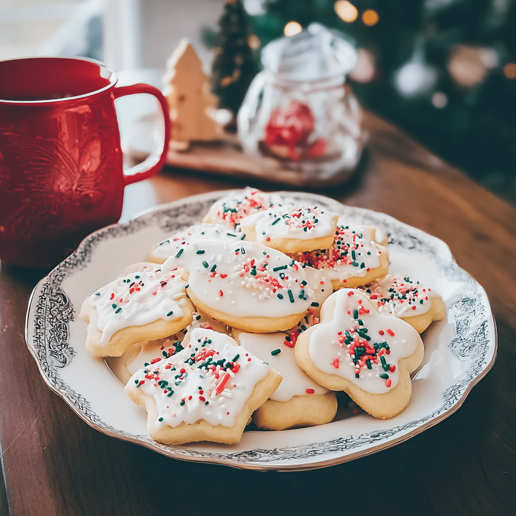 Christmas sprinkle sugar cookies recipe