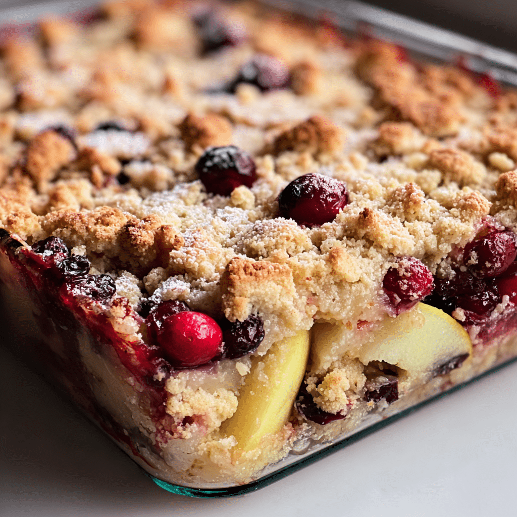 cranberry apple crumble midjourney photo
