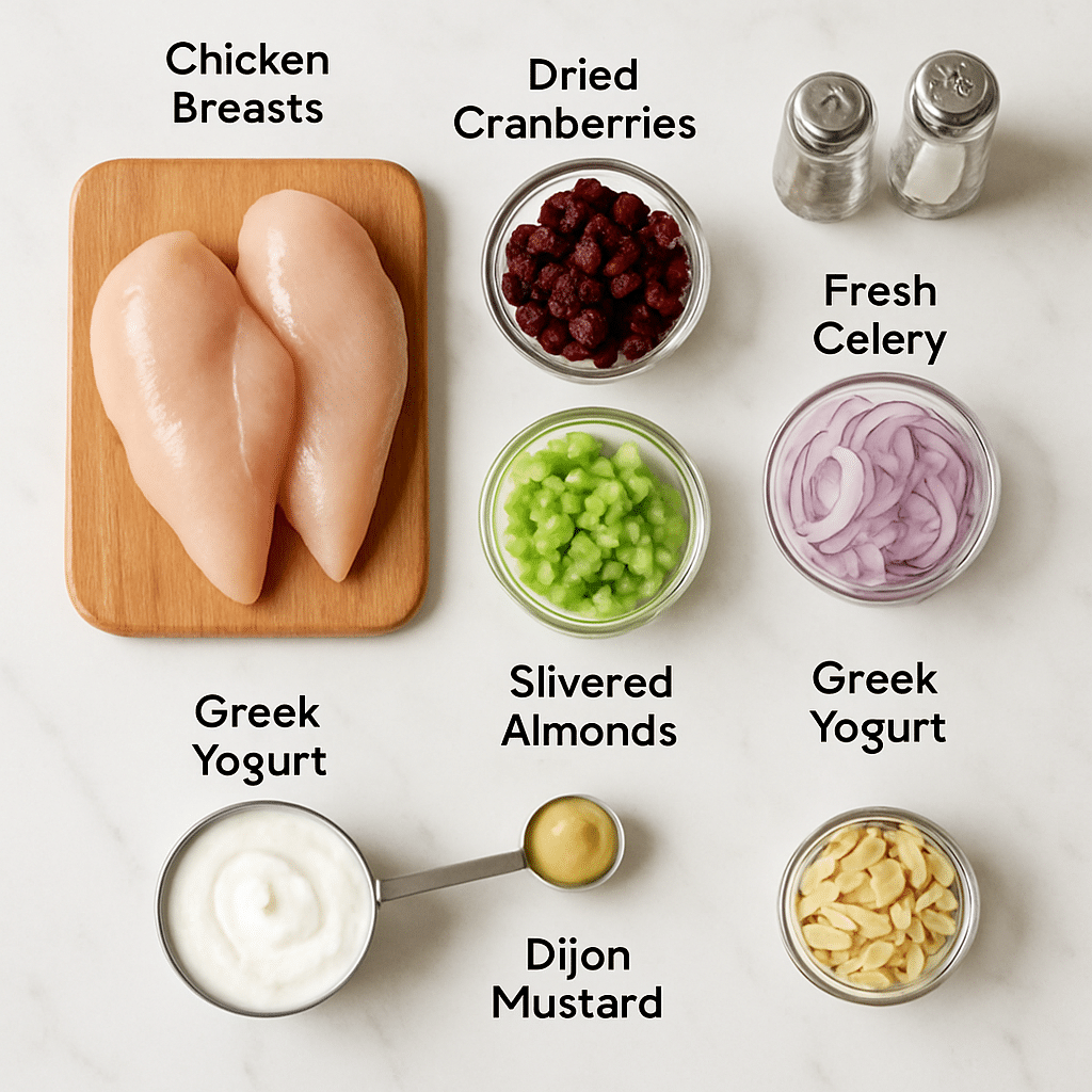 cranberry chicken salad ingredients photo