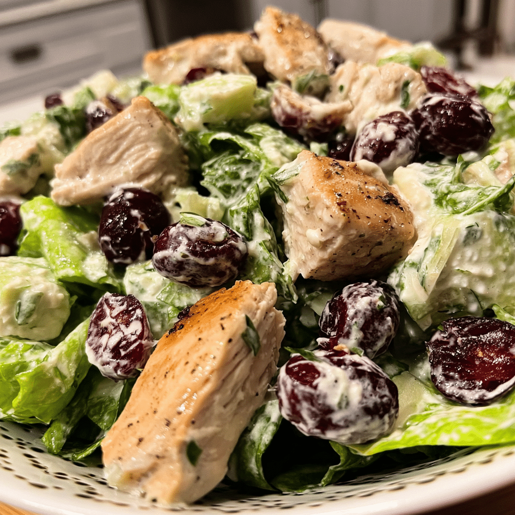 cranberry chicken salad midjourney photo