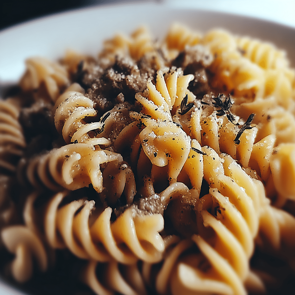 garlic parmesan beef rotini recipe