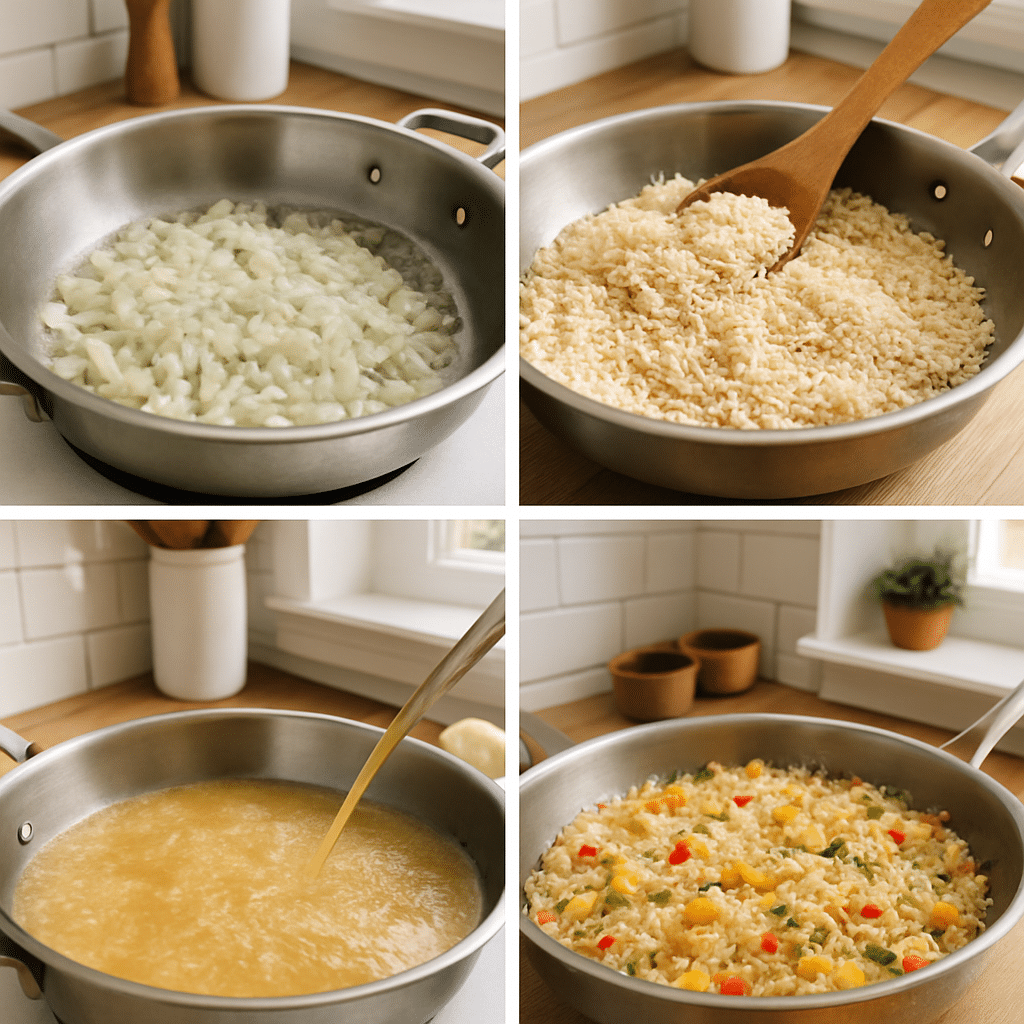 Greek Rice Pilaf process photo