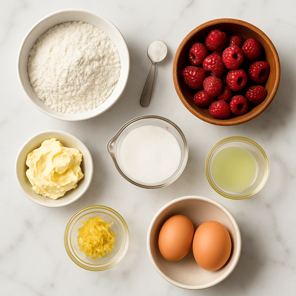 lemon raspberry cookies ingredients photo