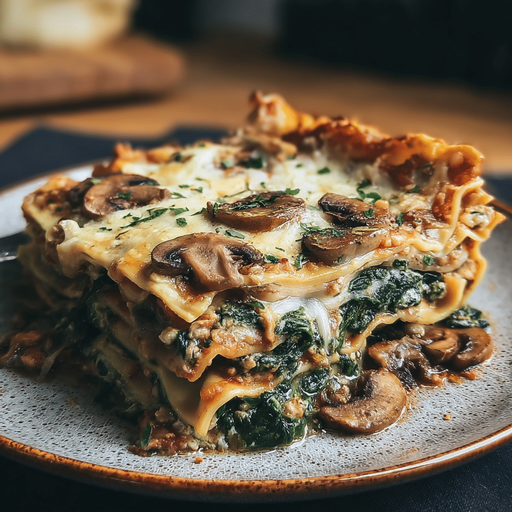 mushroom spinach lasagna recipe