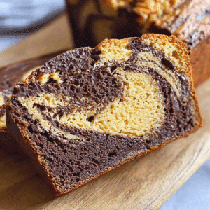Pumpkin chocolate marble loaf amazing recipe for fall baking