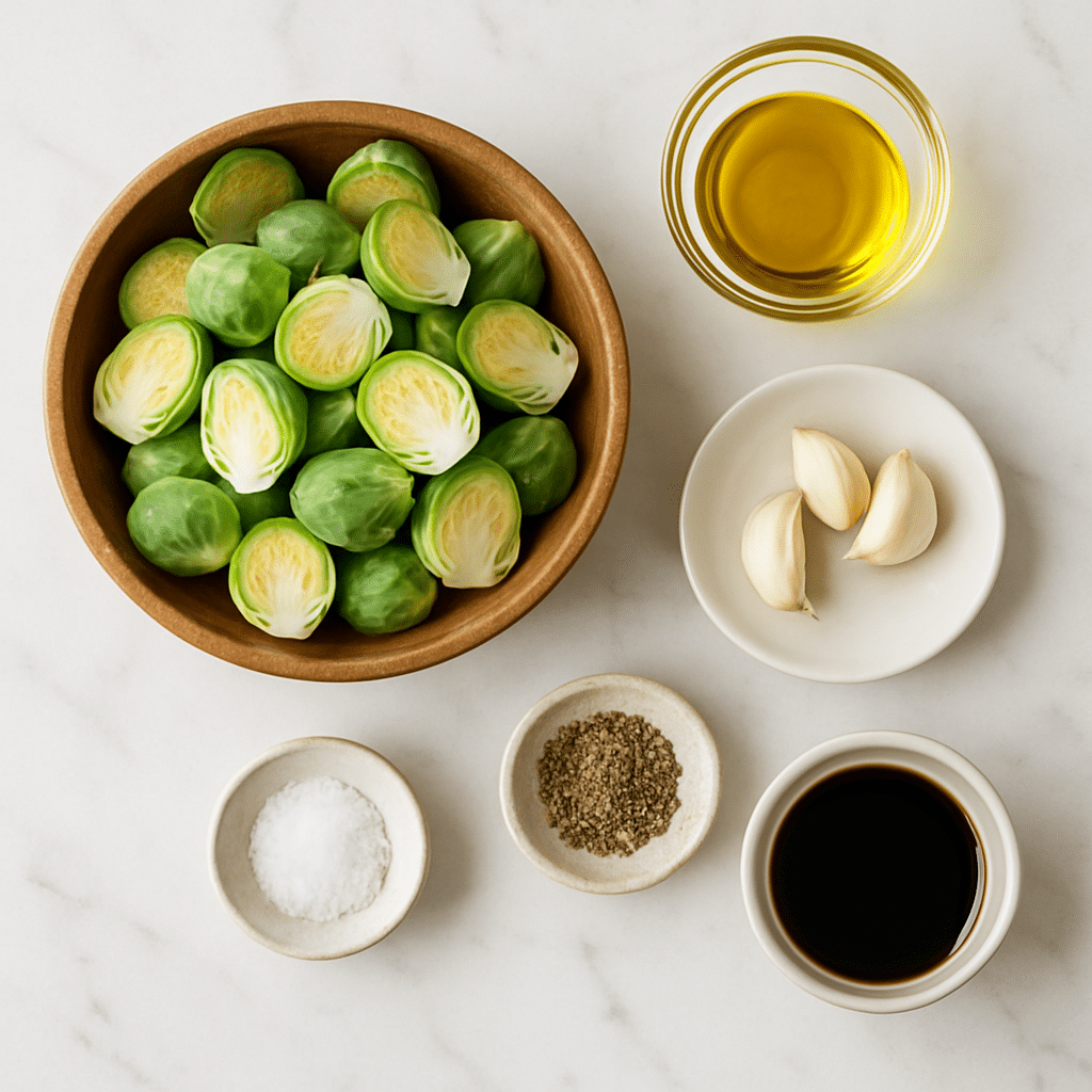 sauteed brussels sprouts ingredients photo