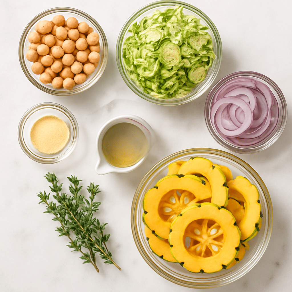 shaved brussels sprout salad ingredients photo