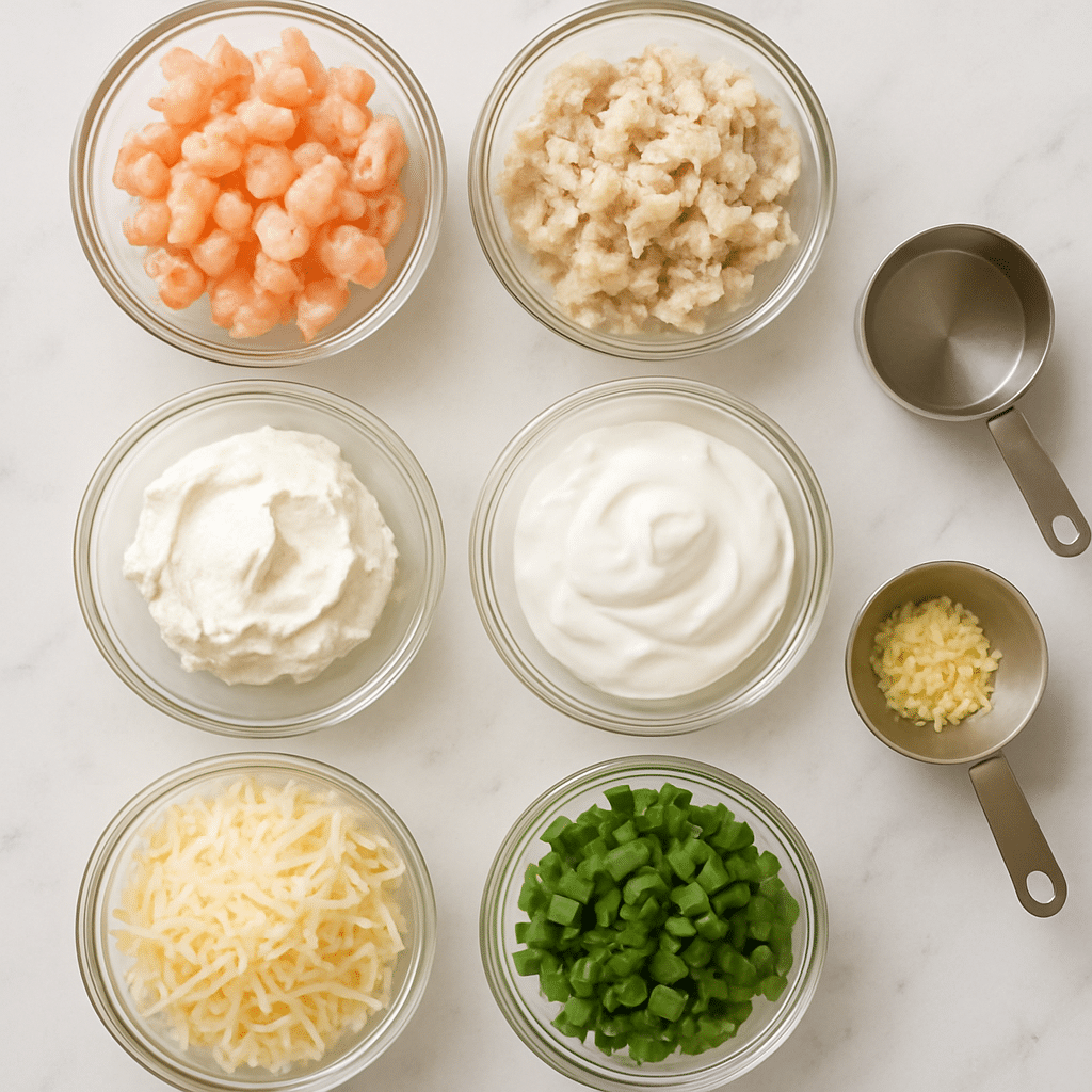 shrimp crab bake dip ingredients photo