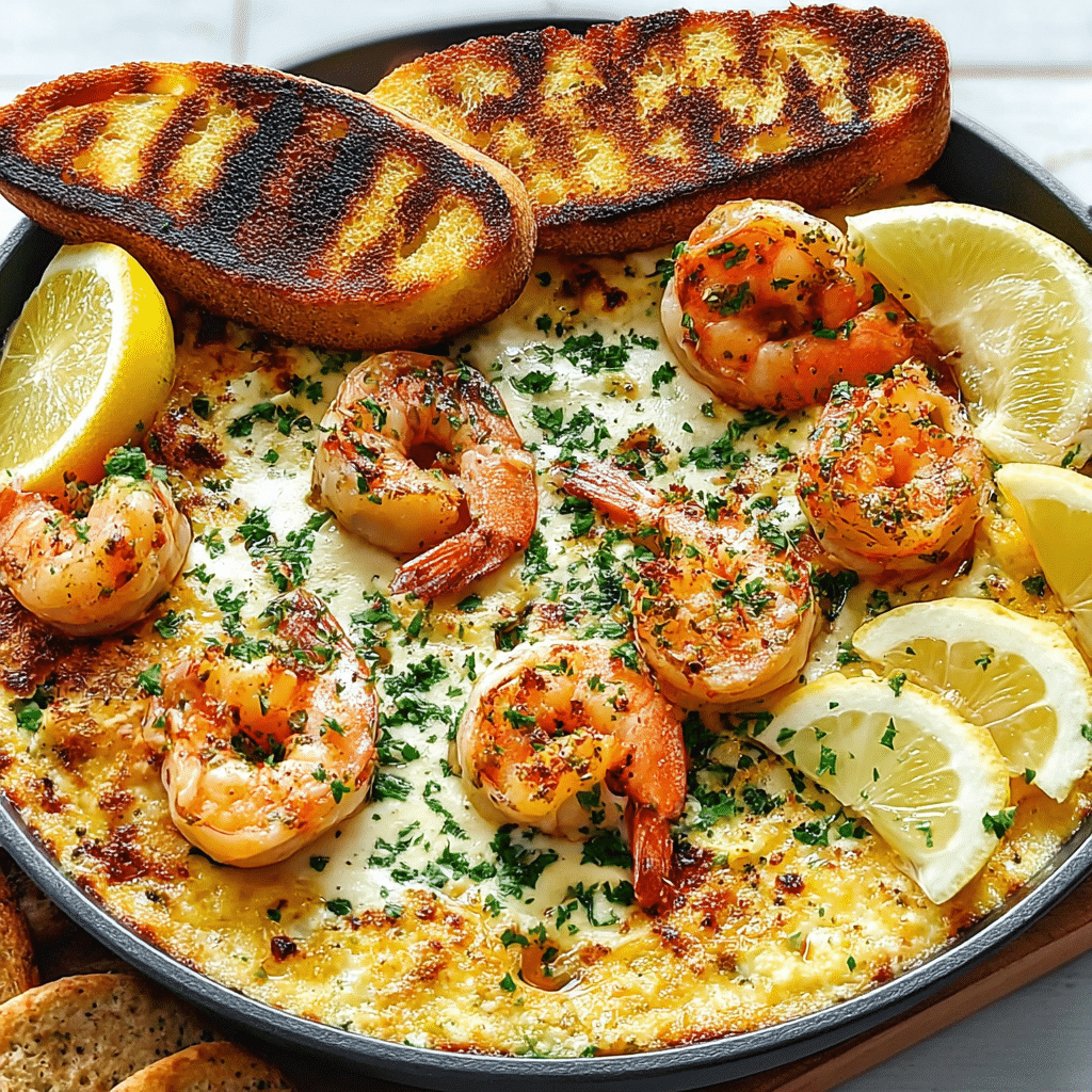 shrimp crab bake dip midjourney photo