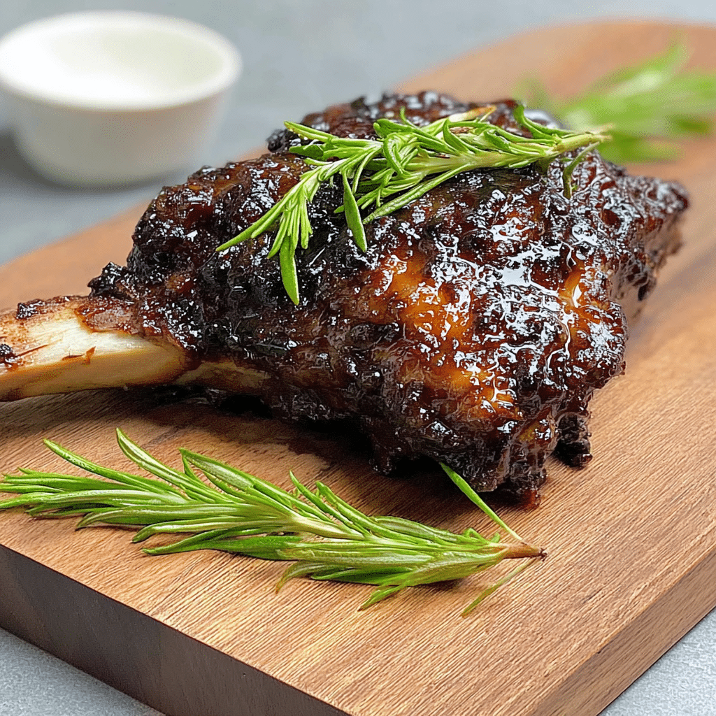slow roasted lamb shoulder midjourney photo
