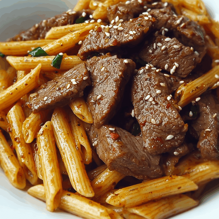 sweet spicy steak pasta recipe