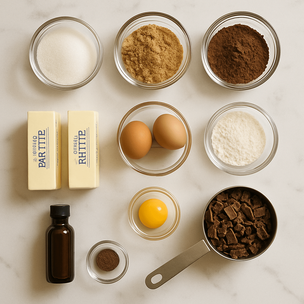 brown butter espresso brownies ingredients photo