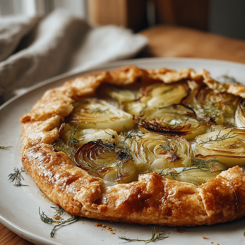 caramelized fennel galette midjourney photo