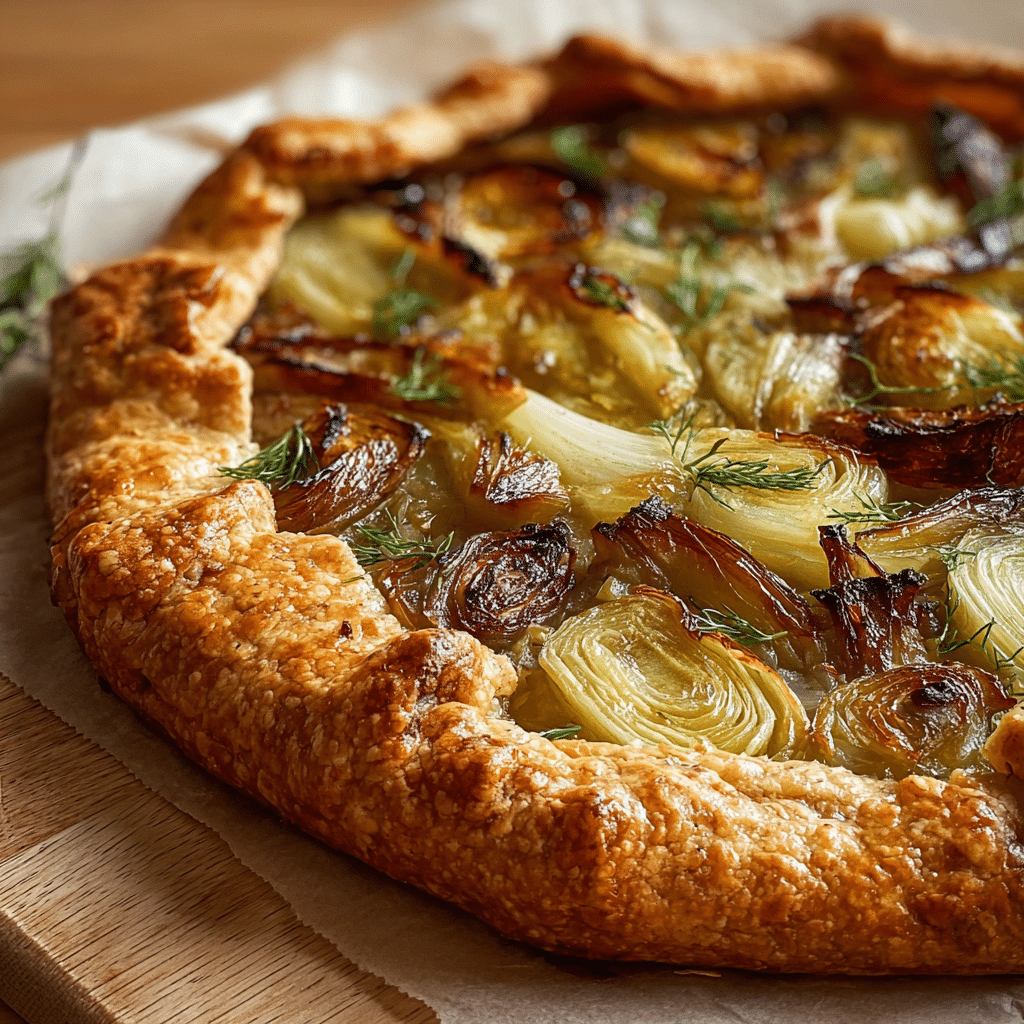 caramelized fennel galette recipe