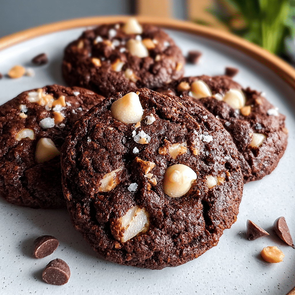 chocolate macadamia cookies midjourney photo