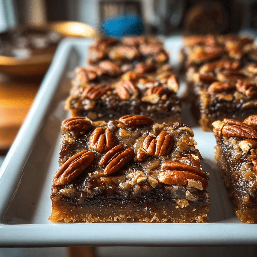 chocolate pecan pie bars midjourney photo