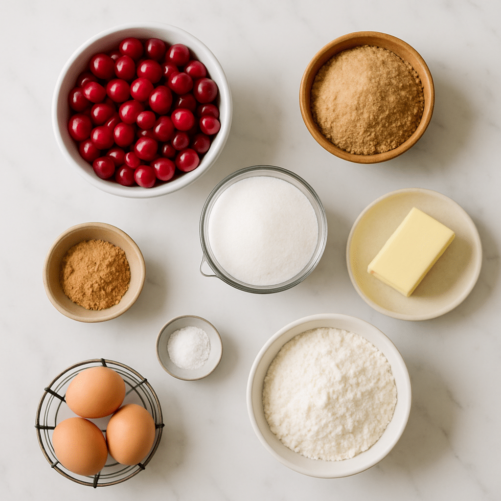 cranberry upside down cake ingredients photo