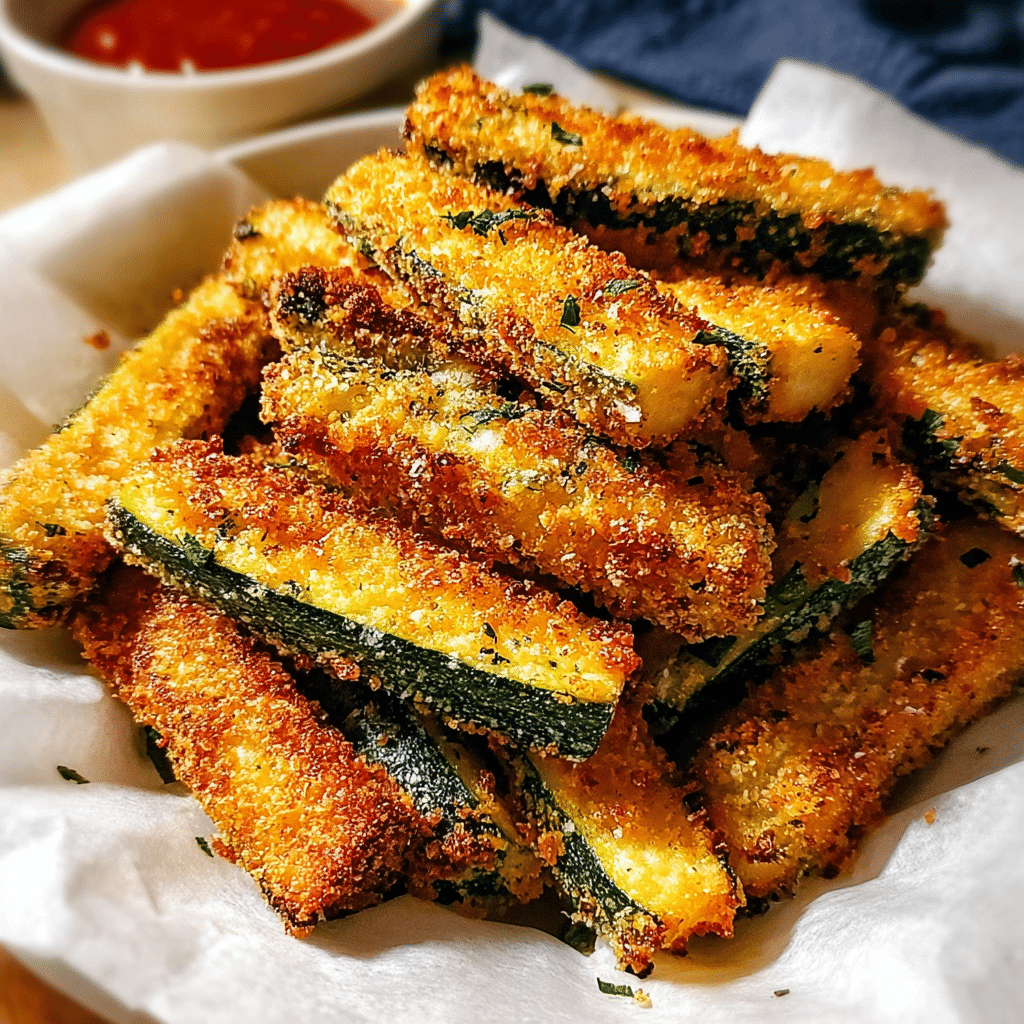 crispy baked zucchini fries midjourney photo