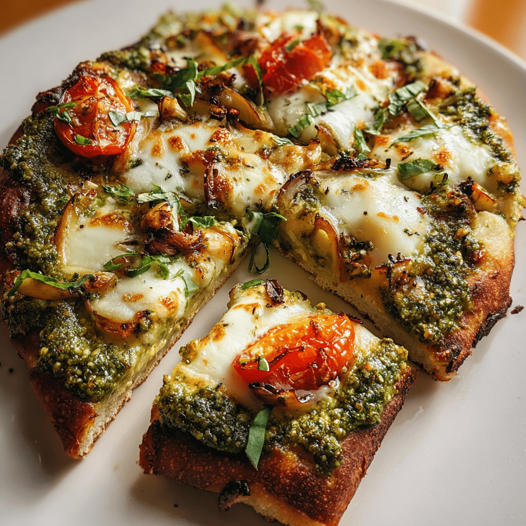 green goddess vegetable pizza midjourney photo