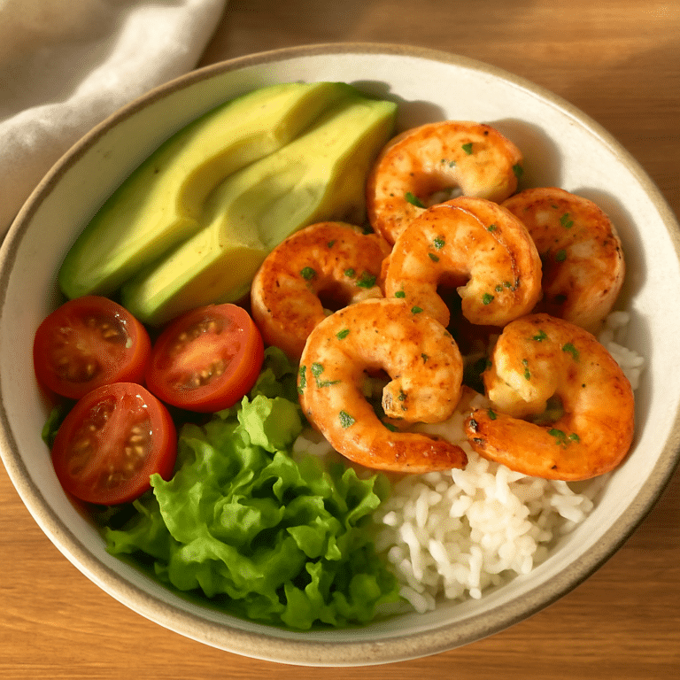 grilled shrimp avocado bowl recipe