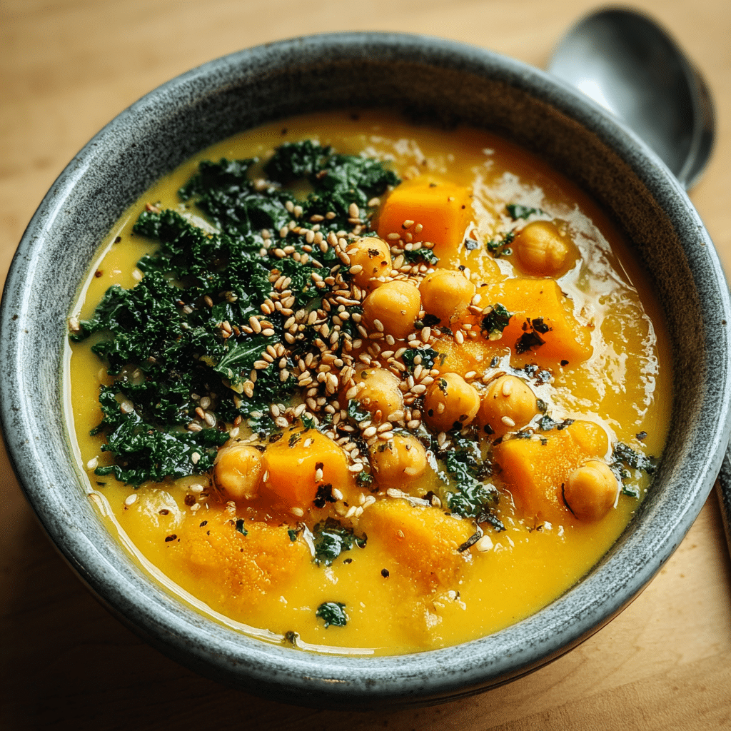 kabocha chickpea miso soup midjourney photo