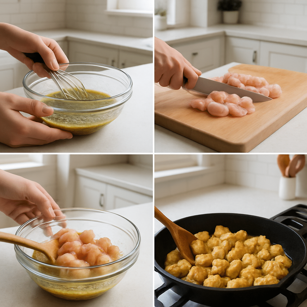 lemon garlic chicken process photo