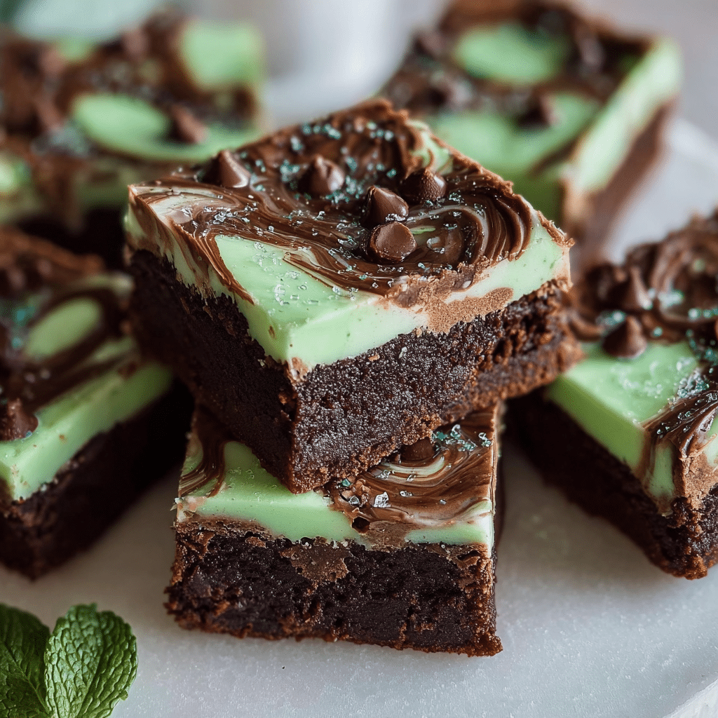 mint brownie fudge midjourney photo