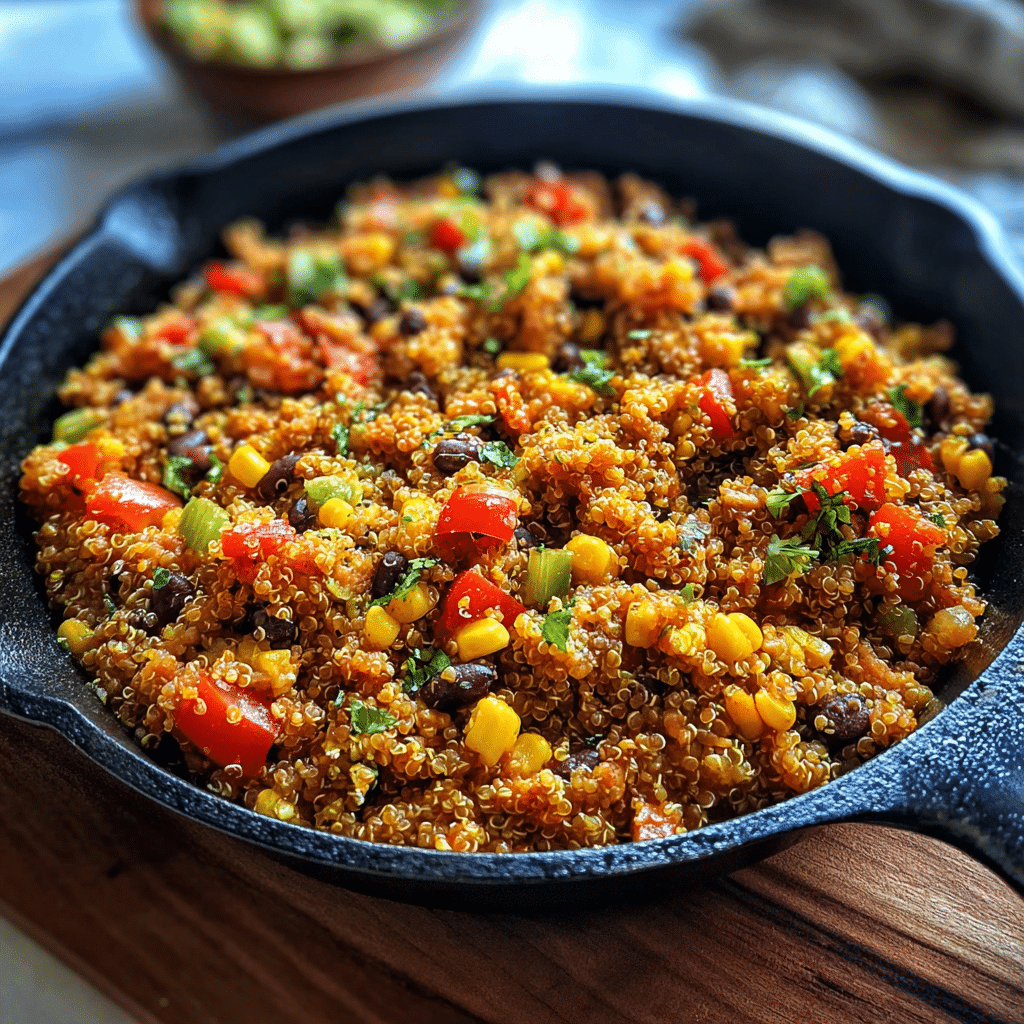 one pan mexican quinoa midjourney photo