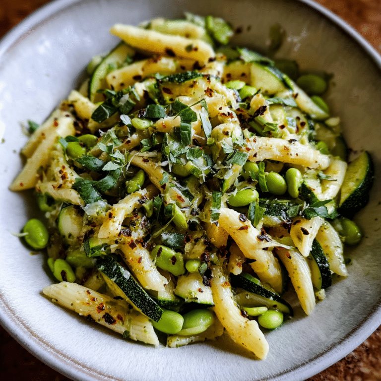 pasta zucchini edamame salad recipe
