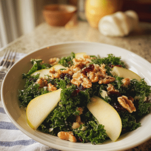 Pear Walnut Kale Salad: Amazing Fresh Recipe with Dressing