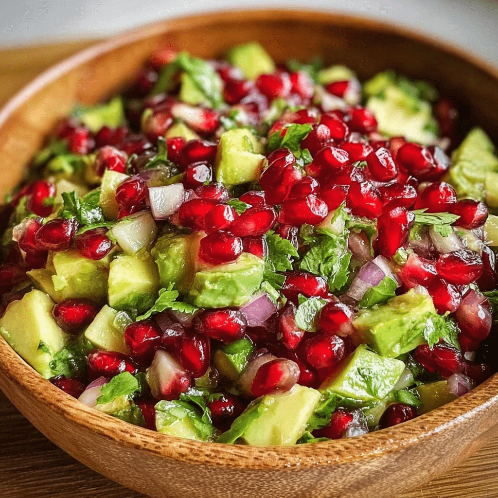 Pomegranate Avocado Salsa - Fresh Recipe Ready in Minutes